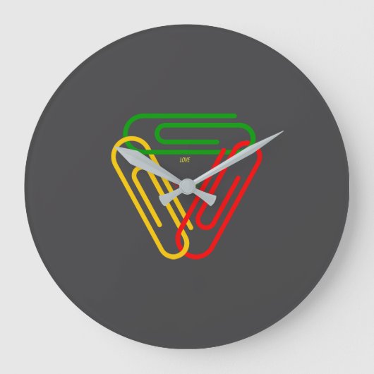 Love - Peace - Unity Grote Klok (Voorkant)