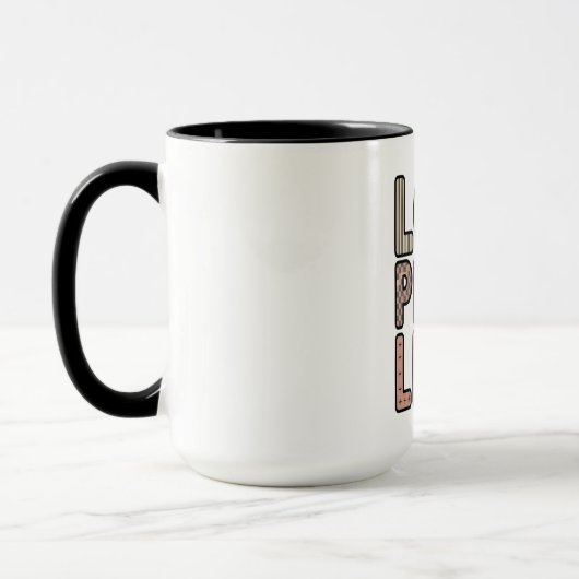 Love Peace Weegschaal 15 oz Combo Mok (Links)