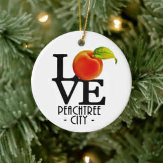 LOVE Peachtree City Keramisch Ornament