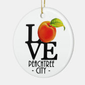 LOVE Peachtree City Keramisch Ornament (Links)