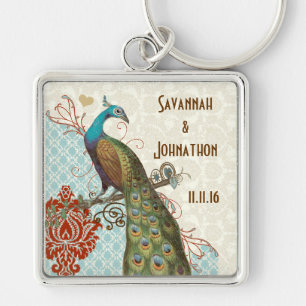Love Peacock Wedding Sleutelhanger