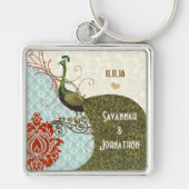 Love Peacock Wedding Sleutelhanger (Voorkant)
