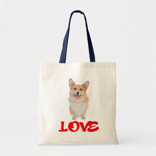 Love Pembroke Welsh Corgi Puppy Sac fourre-tout (Devant)