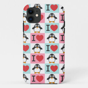 Love Penguin for iPhone 5 11 Hoesje