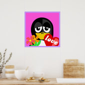 LOVE PENGUIN POSTER (Keuken)