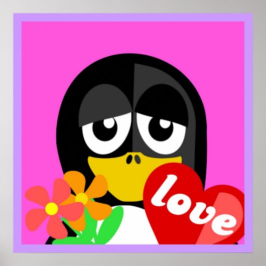 LOVE PENGUIN POSTER (Voorkant)