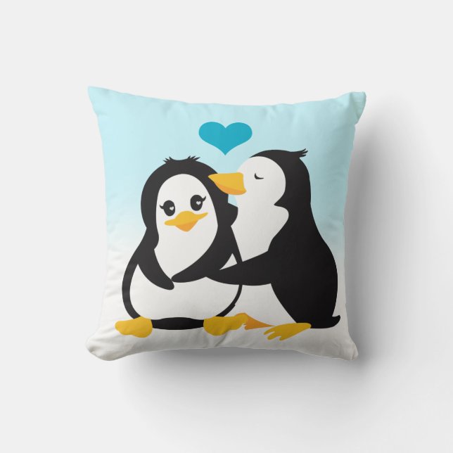 Love Penguins Pillow Kussen (Voorkant)