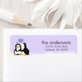 Love Penguins Return Address Labels (Insitu)