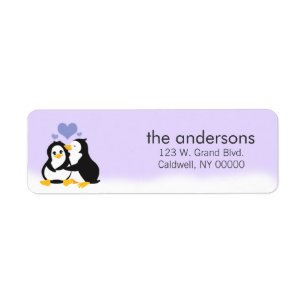 Love Penguins Return Address Labels