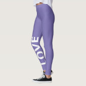 Love Periwinkle Monochrome Classic Text Leggings (Links)