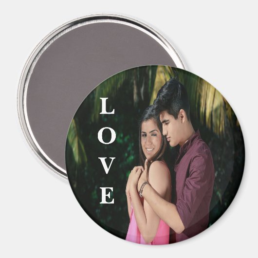 Love Personalized Photo Magnet Magneet (Voorkant / Achterkant)
