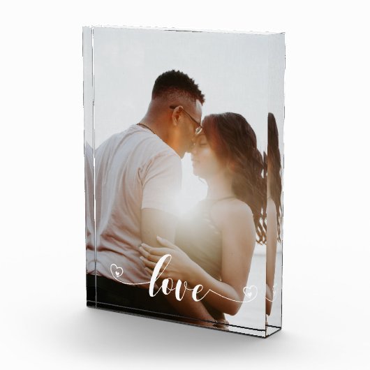 Love Personalized Photo Valentijn Jubileum Fotoblokken (Rechts)