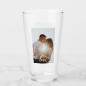 Love Personalized Photo Valentijn Jubileum Glas (Achterkant)