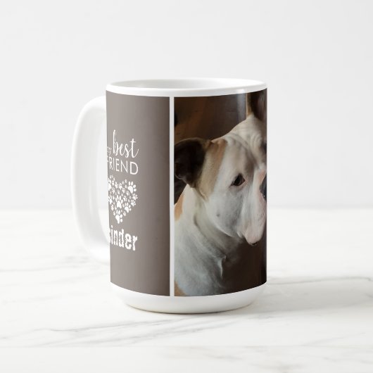 Love Pet Dog Photo Personalized Koffiemok (Voorkant links)