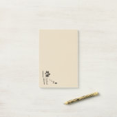Love Pet Paw Print Brown Grunge Typografie Post-it® Notes (Op bureau)
