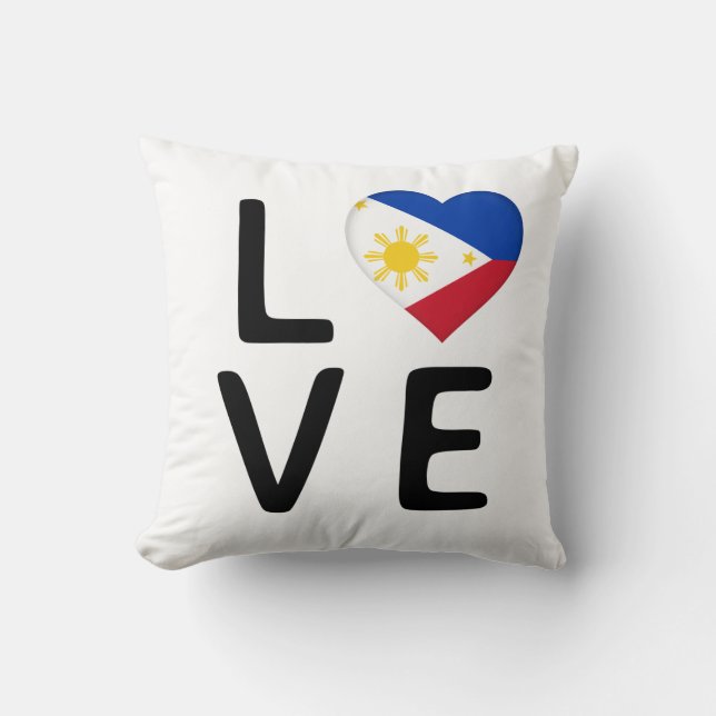 Love - Philippines Flag Kussen (Voorkant)