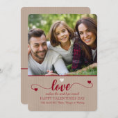 Love Photo Carte Saint Valentin (Devant / Derrière)
