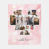 Love Photo Collage Fleece Deken (Voorkant)