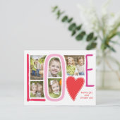 LOVE Photo Collage Valentine Carte postale (Debout devant)