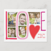LOVE Photo Collage Valentine Carte postale (Devant)