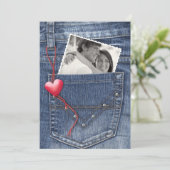 Love Photo dans une carte à plat 3D poche (Debout devant)