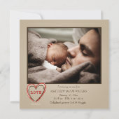 Love Photo Faire-part de naissance (Dos)