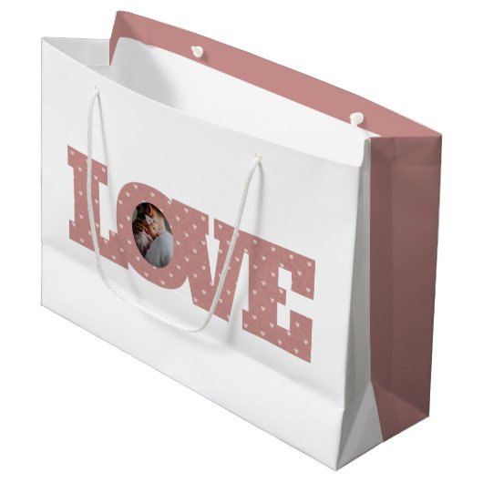 Love Photo Gift Bag Groot Cadeauzakje (Voorkant Gekanteld)