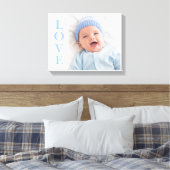Love Photo Keepomwille Blue Typography Canvas (Insitu (Slaapkamer))