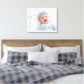Love Photo Keepomwille Blue Typography Canvas Afdruk (Insitu (Slaapkamer))