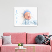 Love Photo Keepomwille Blue Typography Canvas Afdruk (Insitu (Woonkamer))