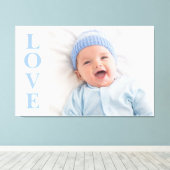 Love Photo Keepomwille Blue Typography Canvas Afdruk (Insitu (Houten vloer))