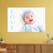 Love Photo Keepomwille Blue Typography Canvas Afdruk (Insitu (Woonkamer))