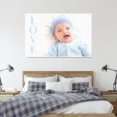 Love Photo Keepomwille Blue Typography Canvas Afdruk (Insitu (Slaapkamer))