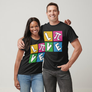 LOVE PI Pop Art Wiskunde Design T-shirt