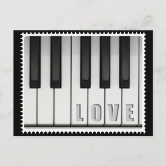 Love Piano Briefkaart