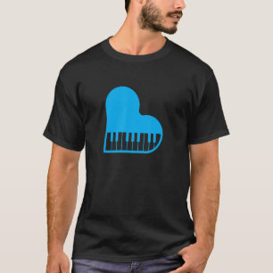Love Piano Hart Toetsenbord Cool Pianist Toetsenb T-shirt
