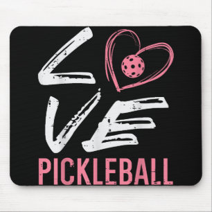 Love Pickleball Heart Pickle Ball Vrouwen Meisjes Muismat