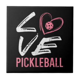 Love Pickleball Heart Pickle Ball Vrouwen Meisjes Tegeltje