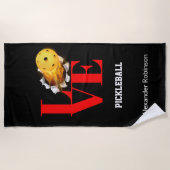 Love Pickleball Personalized Sports Strandlaken (Voorkant)