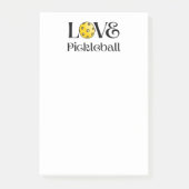 Love Pickleball Post-It Notes pour les cadeaux de (Devant)