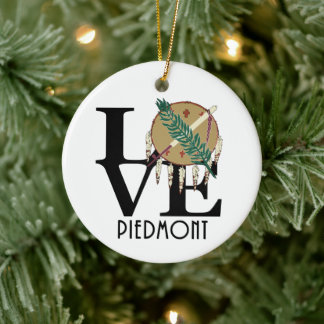 LOVE Piedmont Oklahoma Keramisch Ornament