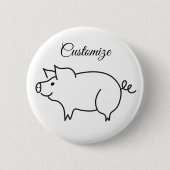 Love Pig Animal Thunder_Cove Ronde Button 5,7 Cm (Voorkant)