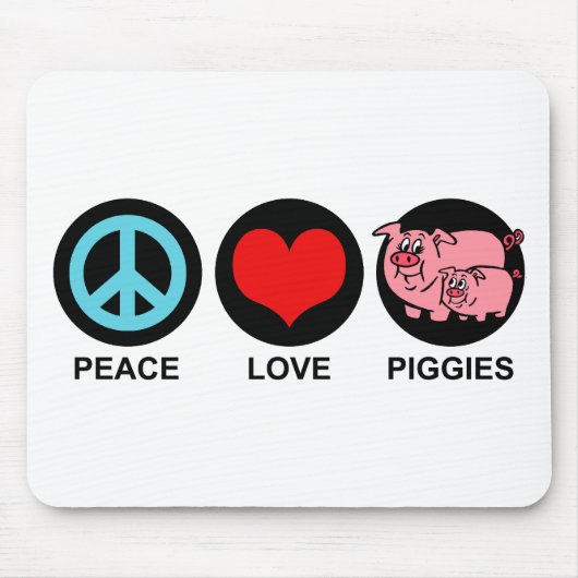 Love Piggies Mousepad Muismat (Voorkant)
