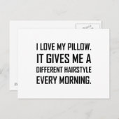Love Pillow Different Hairstyle Funny Briefkaart (Voorkant / Achterkant)