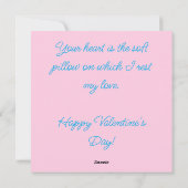 Love Pillow Feestdagenkaart (Achterkant)