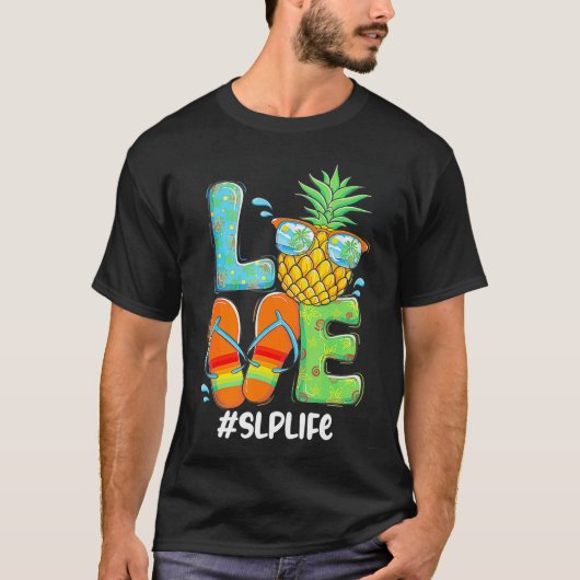 Love Pineapple Summer Speech Language Patholoog T-shirt (Voorkant)