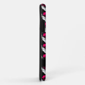 Love Pink Diamonds sur Motif noir iPhone 5 Coque (Dos/Droite)