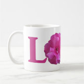 Love Pink Flower Coffee Mug (Gauche)