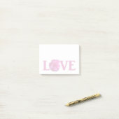 Love Pink Flower Post-it Notes (Op bureau)