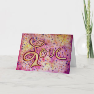 Love Pink Glamour Carte de voeux ou Cartes de note